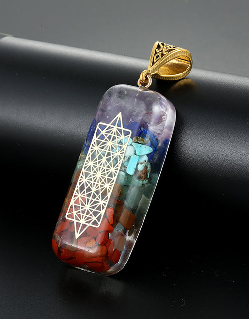 Cargar imagen en el visor de la galería, Colgante de cristal de energía curativa Reiki retro, piedra natural para yoga, meditación, joyería espiritual de los 7 chakras, collar, amuleto
