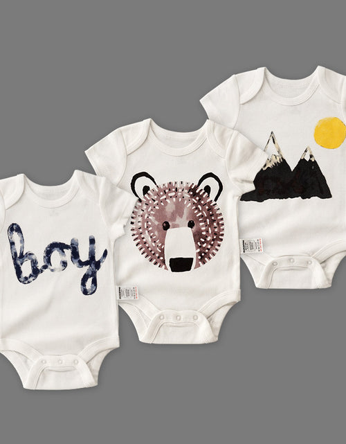 Load image into Gallery viewer, Three-piece Cotton Short-sleeved Baby Bottoming Shirt
