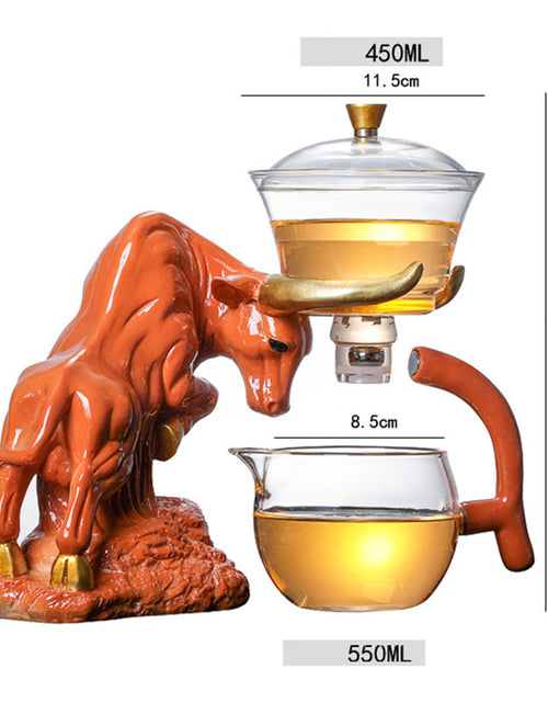 Load image into Gallery viewer, Niu Zhuan Qiankun Glass Semi-Automatic Tea Maker

