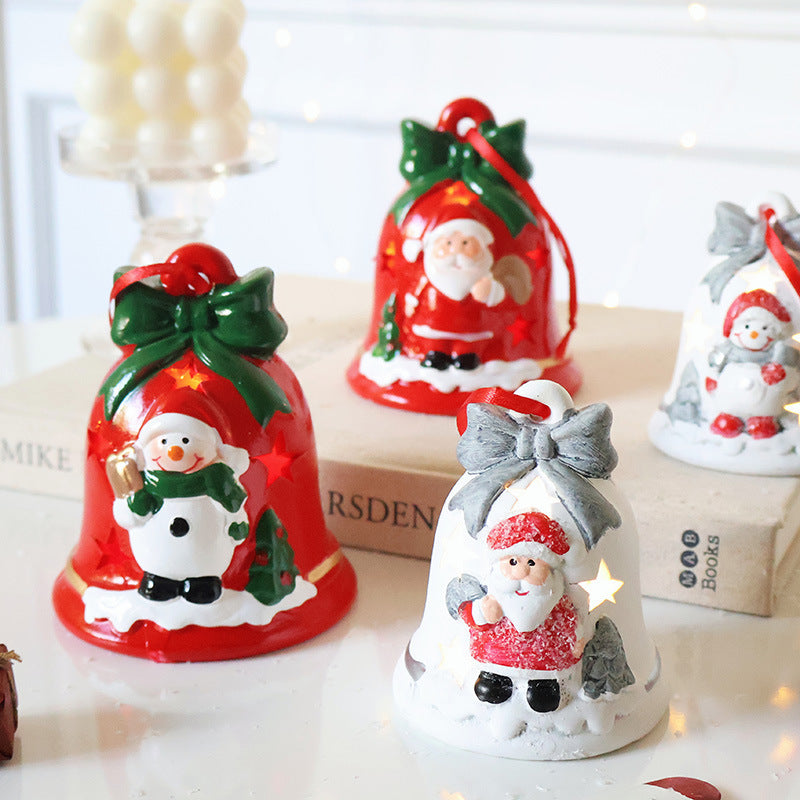 Weihnachtsmann Hohl Ambiente Licht Weihnachtsbaum Glocke Dekorative Anhänger
