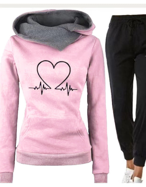 Cargar imagen en el visor de la galería, Women’s Love Heart Printed Sports Suit
