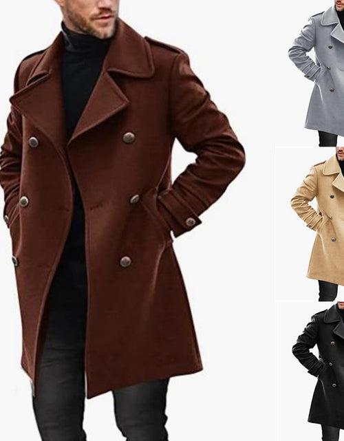 Load image into Gallery viewer, Woolen Men&#39;s Coat Autumn And Winter New Product Warm Padded Jacket
