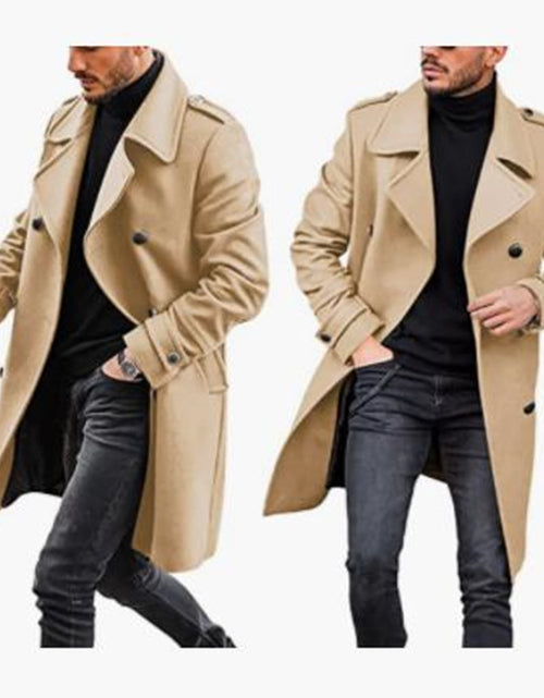 Load image into Gallery viewer, Woolen Men&#39;s Coat Autumn And Winter New Product Warm Padded Jacket
