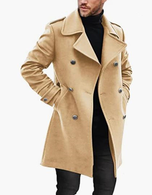 Load image into Gallery viewer, Woolen Men&#39;s Coat Autumn And Winter New Product Warm Padded Jacket
