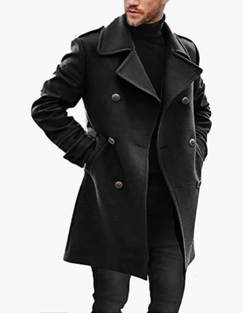 Load image into Gallery viewer, Woolen Men&#39;s Coat Autumn And Winter New Product Warm Padded Jacket
