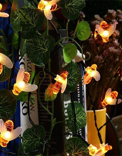 Load image into Gallery viewer, Solar string lights bee decorative lights
