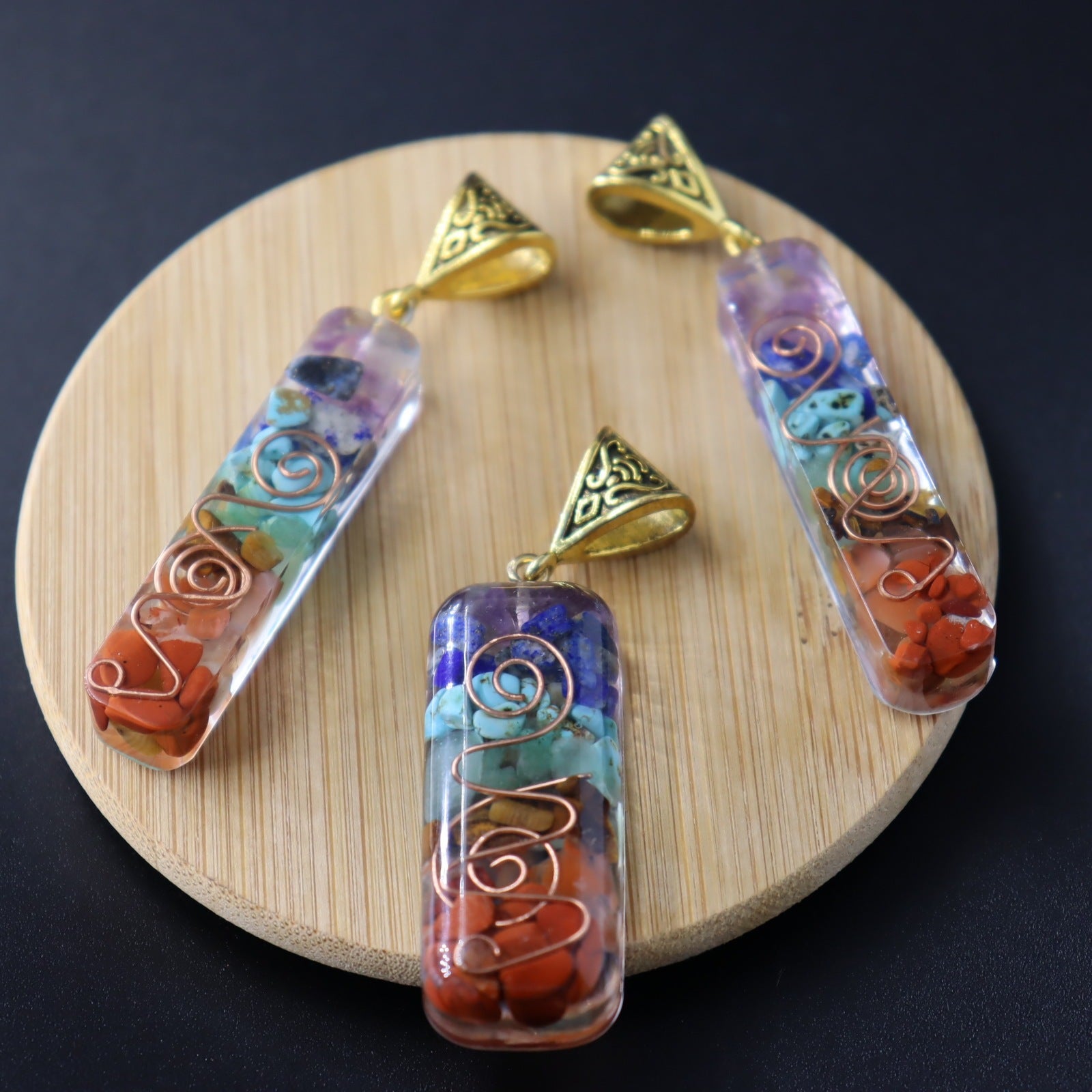 Colgante de cristal de energía curativa Reiki retro, piedra natural para yoga, meditación, joyería espiritual de los 7 chakras, collar, amuleto