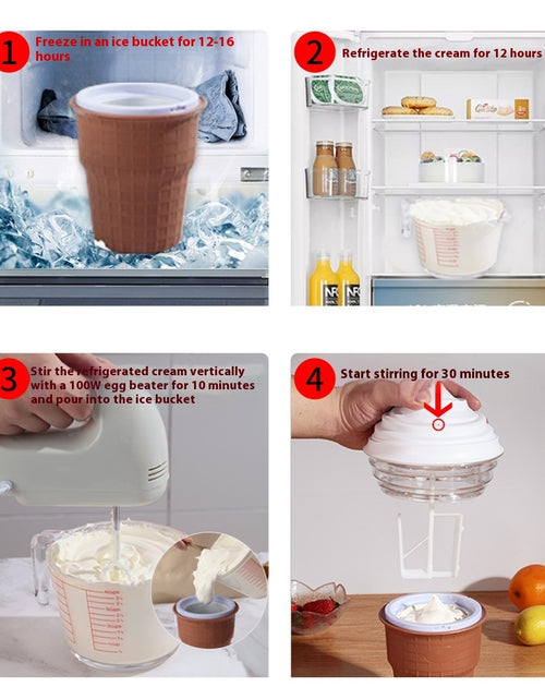 Load image into Gallery viewer, Small DIY Ice Cream Machine Home Creative Automatic Stirring Yogurt Machine
