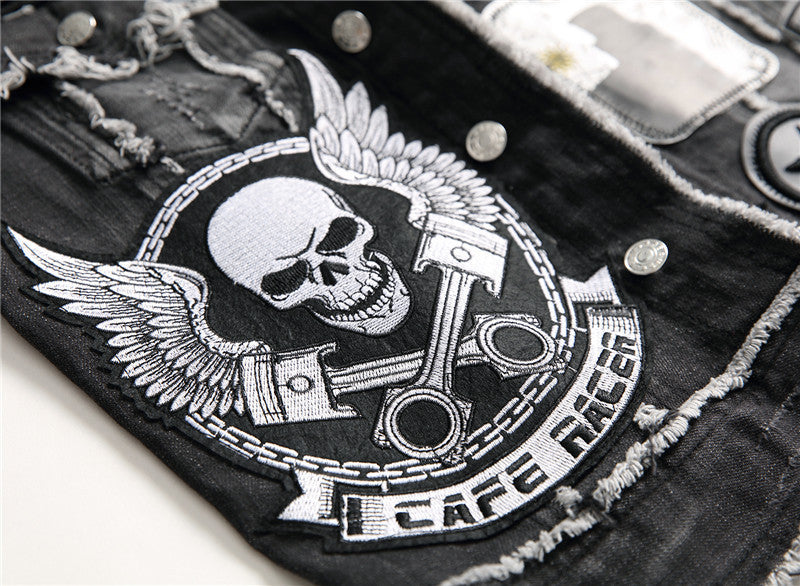 Embroidered cowboys with skulls