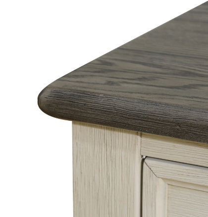 Load image into Gallery viewer, Dark Grey MDF Top And White Oak Drawer Living Room Storage Table
