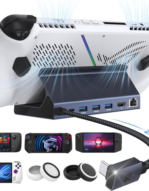 Load image into Gallery viewer, 8-In-1 Docking Station for Valve Steam Deck OLED/ASUS ROG Ally/Lenovo Legion Go/
