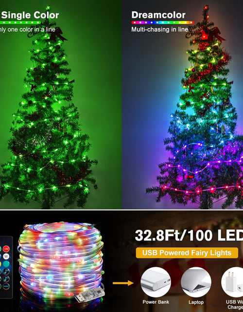 Cargar imagen en el visor de la galería, Smart WS2812B Addressable LED Garlands RGB String Fairy Lights USB Festoon for Home Aesthetic Room Wedding Decoration Mood Light
