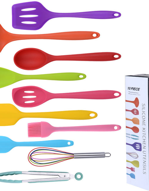 Load image into Gallery viewer, 10-piece Silicone Kitchenware Non-stick Cooking Spatula Set
