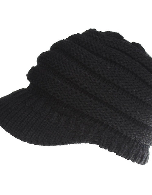 Load image into Gallery viewer, Women Ponytail Beanies Autumn Winter Hats Female Soft Knitting Caps Warm Ladies Skullies
