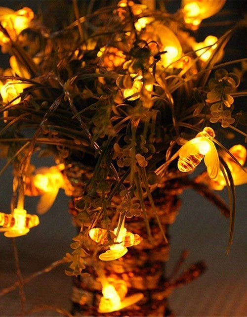 Load image into Gallery viewer, Solar string lights bee decorative lights

