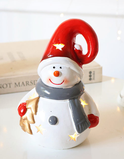 Bild in Galerie-Viewer laden, Weihnachtsmann Hohl Ambiente Licht Weihnachtsbaum Glocke Dekorative Anhänger
