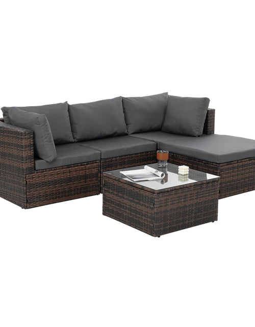 Load image into Gallery viewer, Patio Furniture, Outdoor Furniture, Seasonal PE Wicker Furniture, 5 Set Wicker Furniture With Temper
