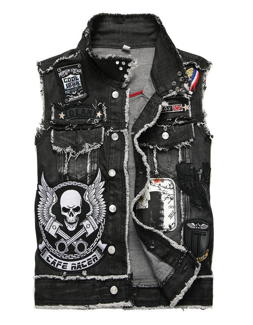 Load image into Gallery viewer, Embroidered cowboys with skulls
