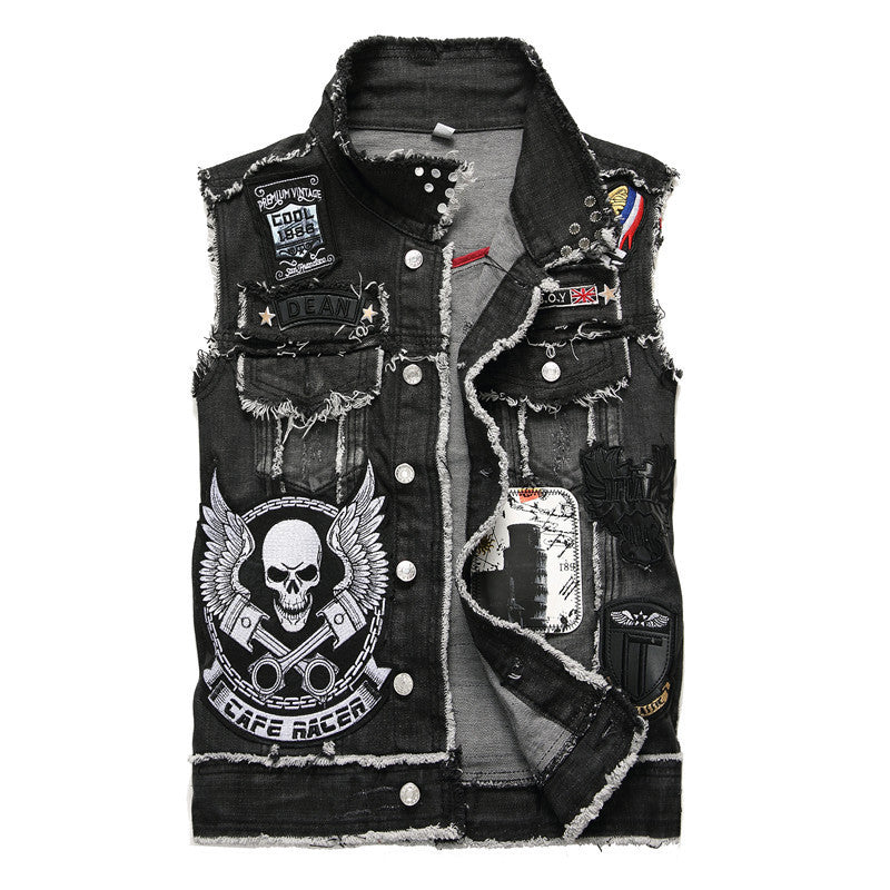 Embroidered cowboys with skulls