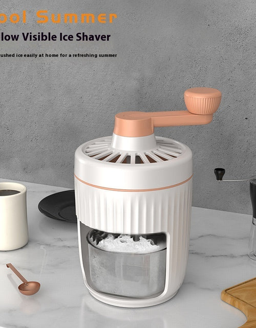 Load image into Gallery viewer, Hand-cranked Ice Shaving Machine Small Household Ice Crusher Hand-cranked Smoothie Machine Hail Ice Machine Kitchen Gadgets
