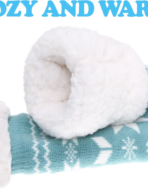 Cargar imagen en el visor de la galería, Women&#39;S Winter Super Soft Warm Cozy Fuzzy Snowflake Deer Fleece-Lined with Grippers Slipper Socks
