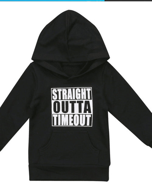 Load image into Gallery viewer, Children&#39;s hooded sweater letter top
