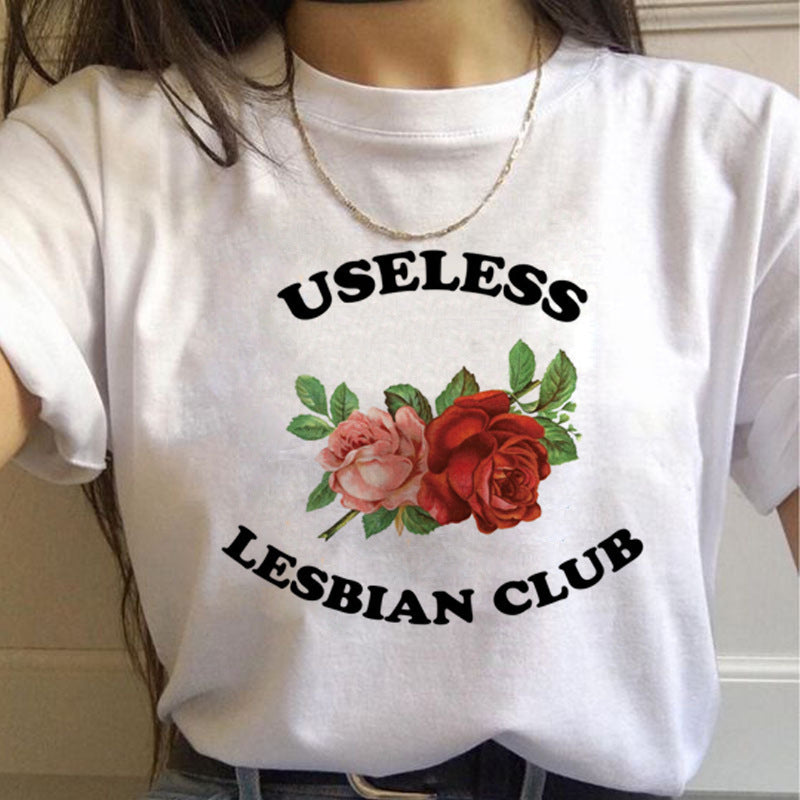 Camisetas para mujer Camiseta de manga corta para mujer Orgullo Gay Arcoiris Novias