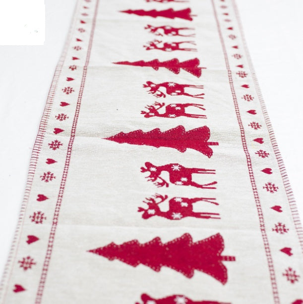 Weihnachtselch-Schneemann-Tischläufer, frohe Weihnachtsdekoration