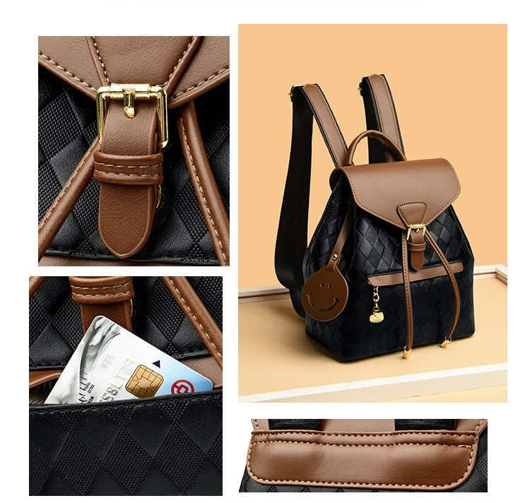 Casual Multifunction Leather Backpack
