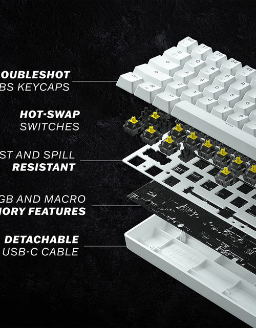 Bild in Galerie-Viewer laden, GK61 Mechanical Gaming Keyboard - 61 Keys Multi Color RGB Illuminated LED Backlit Wired Programmable for Pc/Mac Gamer (Gateron Optical Brown, White)
