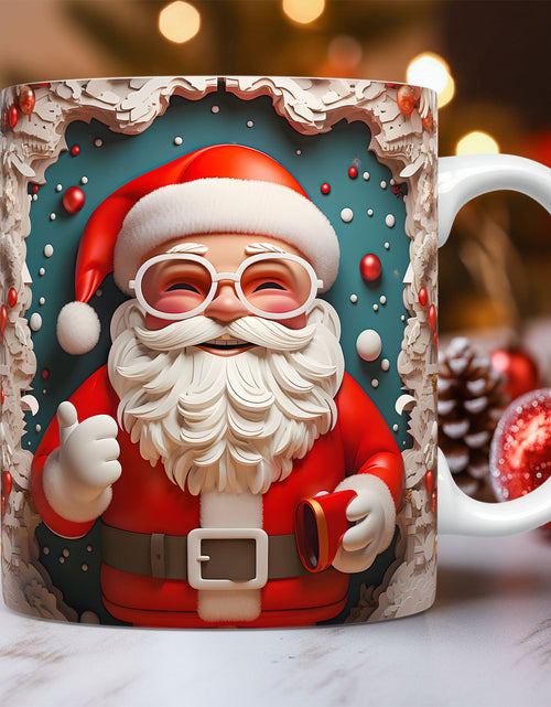 Bild in Galerie-Viewer laden, Kreative 3D-Weihnachtstasse aus Keramik, einzigartiges Weltraum-Design, Schneemann, Weihnachtsmann, Kaffeetasse, Teetasse, Milchbecher, Weihnachtsgeschenke für Kinder und Erwachsene, Küchenhelfer
