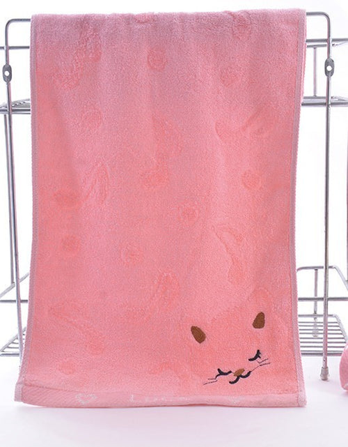 Load image into Gallery viewer, Bamboo Fiber Kitten Face Bath Towels
