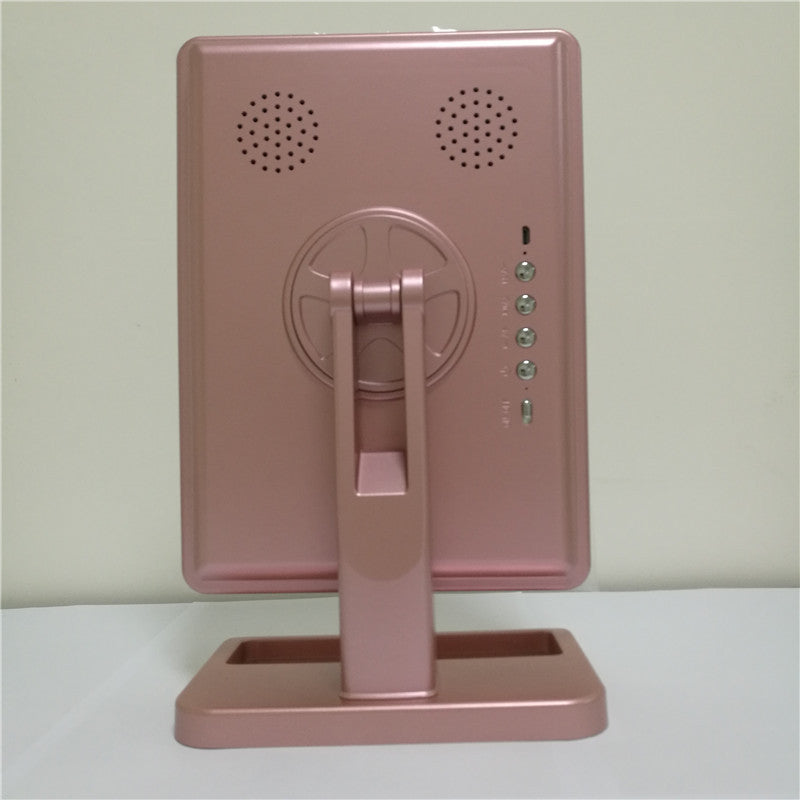 Espejo de maquillaje con pantalla táctil y 20 luces LED, altavoz de música con Bluetooth, espejos con aumento de 10 aumentos