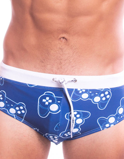 Load image into Gallery viewer, Sexy fashion gamepad printed swim trunks
