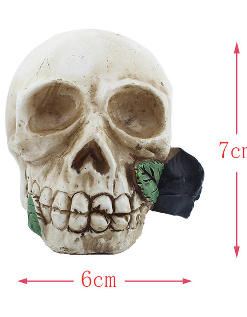 Load image into Gallery viewer, Skull Lamp Resin Ghost Skeleton Head LED Electronic Candle Light Haunted House Halloween Party Scene Props Lamp
