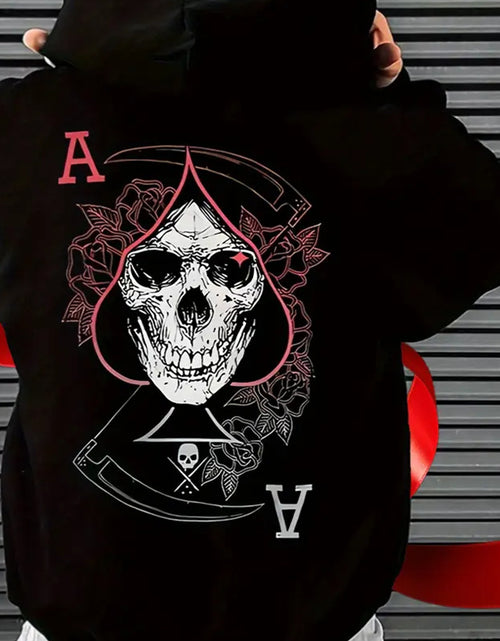 Bild in Galerie-Viewer laden, A Men&#39;s Casual Flannel Hoodie With Letter Print In Polyeste
