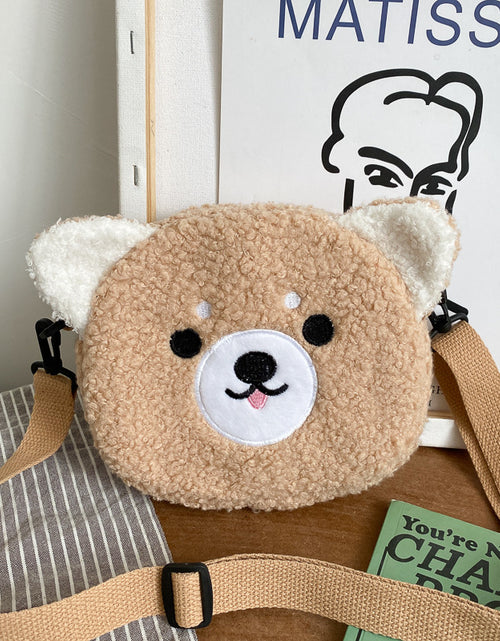 Load image into Gallery viewer, Women&#39;s Bag Autumn/Winter New Cute Doll Women&#39;s Shoulder Bag Fashionable and Stylish Crossbody Plush Small Round Bag Student Bag
