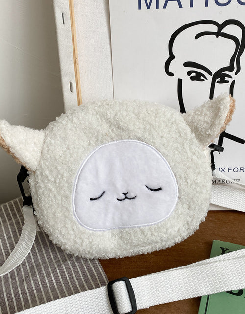 Load image into Gallery viewer, Women&#39;s Bag Autumn/Winter New Cute Doll Women&#39;s Shoulder Bag Fashionable and Stylish Crossbody Plush Small Round Bag Student Bag
