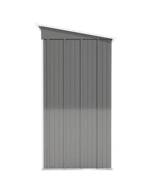 Load image into Gallery viewer, 5 * 3FT outdoor storage shed, tool shed with sloping roof and lockable door, backyard garden metal shed, courtyard lawn, gray
