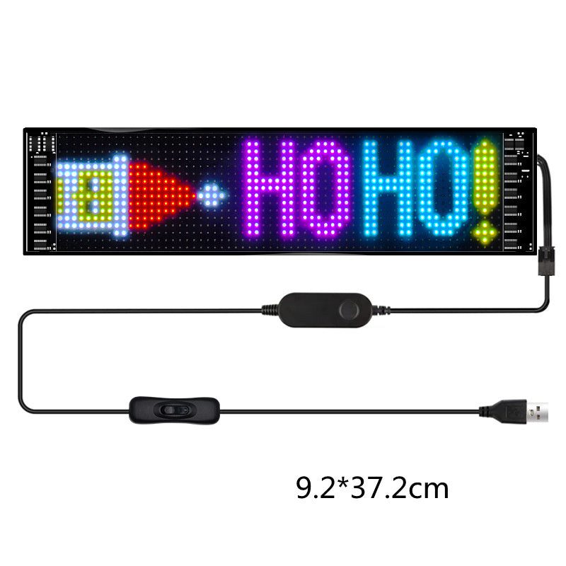 Programmierbares Auto-LED-Schild LED-Vollfarb-Werbebildschirm Ultradünner Bildschirm Benutzerdefiniertes Textmuster Animationsanzeige Auto