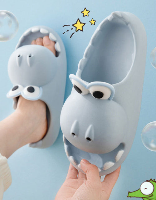 Load image into Gallery viewer, Kids Dinosaur Slippers Wholesale Summer Cartoon Parent Child Outdoor Home EVA Sandals Women Men Kids Cute Slippers Baby Shoes
