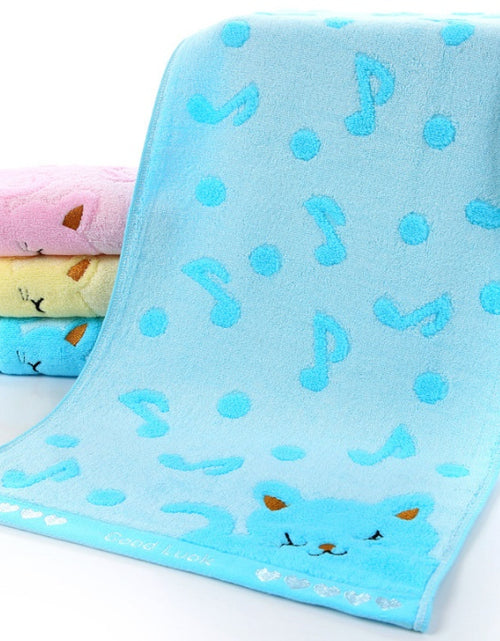 Load image into Gallery viewer, Bamboo Fiber Kitten Face Bath Towels
