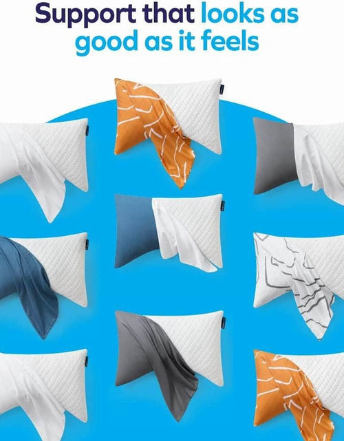 Load image into Gallery viewer, Shredded Memory Foam Bed Pillows for Sleeping, with Washable Removable Bamboo Cooling Sleep Pillow for Back and Side Sleeper
