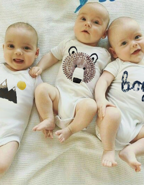 Load image into Gallery viewer, Three-piece Cotton Short-sleeved Baby Bottoming Shirt
