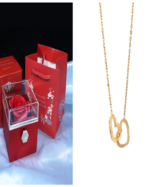 Bild in Galerie-Viewer laden, Rotierende Seifenblumen-Rosen-Geschenkbox, kreative rotierende Rosen-Schmuckverpackungsbox, Valentinstagsgeschenk für Frauen
