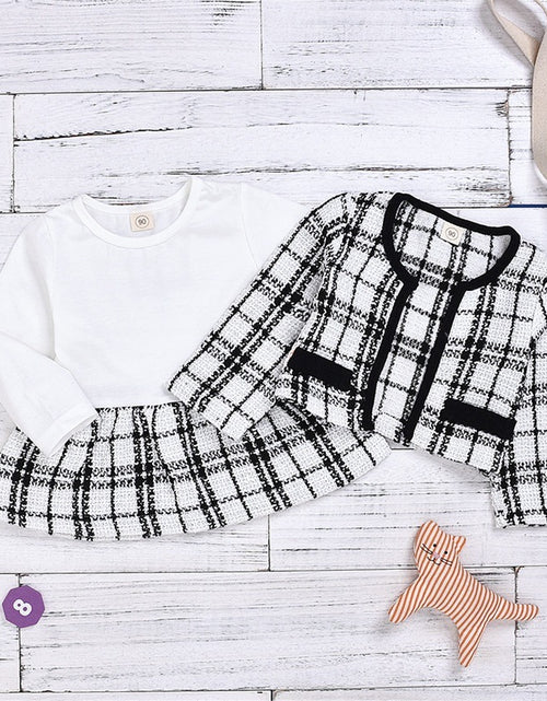 Load image into Gallery viewer, Long-sleeved Dresses Two-piece Children&#39;s Baby Small Incense Wind Suit
