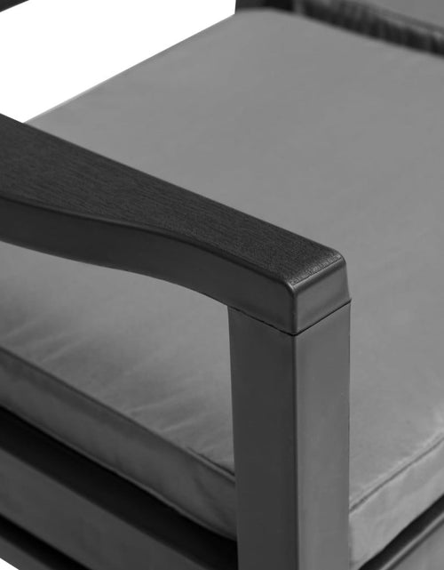 Load image into Gallery viewer, vidaXL 2-Seater Patio Bench with Cushions 52.4&quot; Plastic Anthracite
