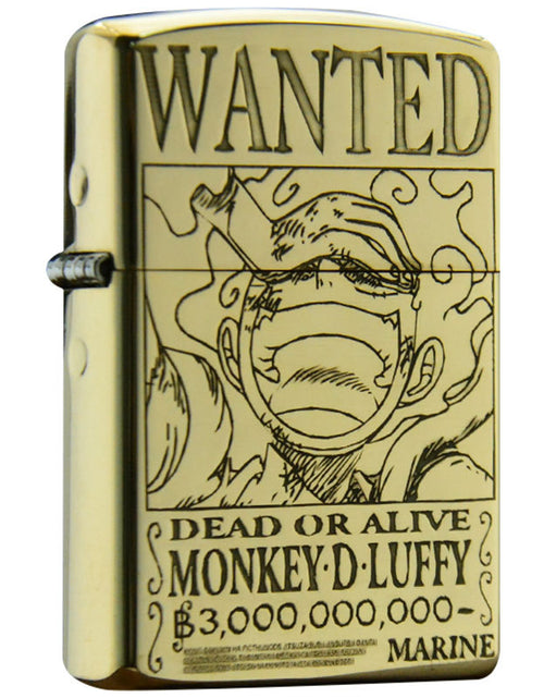 Load image into Gallery viewer, ZORRO Zorro Yellow Cartoon Wanted Brass Kerosene Lighter
