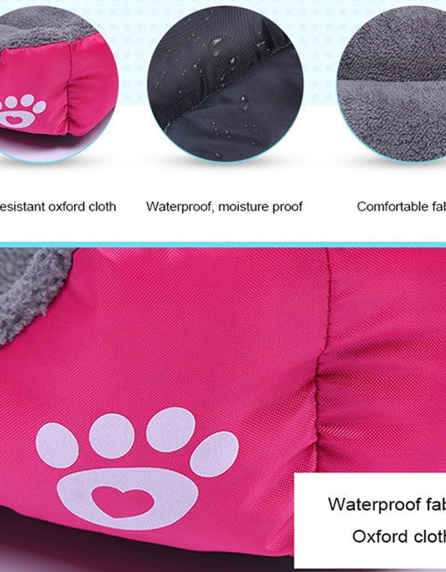 Bild in Galerie-Viewer laden, New, soft, and cozy fleece pet bed. Waterproof bottom. Suitable for small, medium &amp; large pets. Keeps pets warm.
