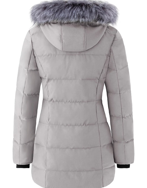 Load image into Gallery viewer, Women&#39;S Recycled Winter Coat Winter Jacket Warm Puffer Coat Black M
